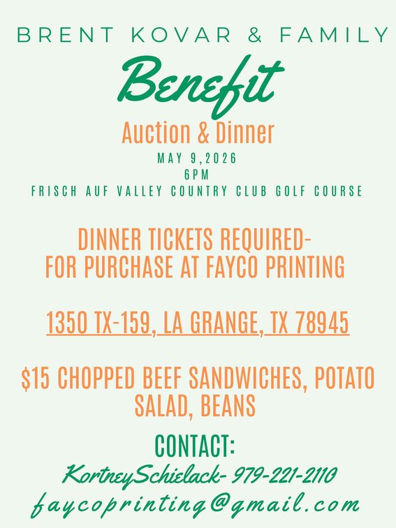 Image for Brent Kovar and Family Benefit Auction and Dinner