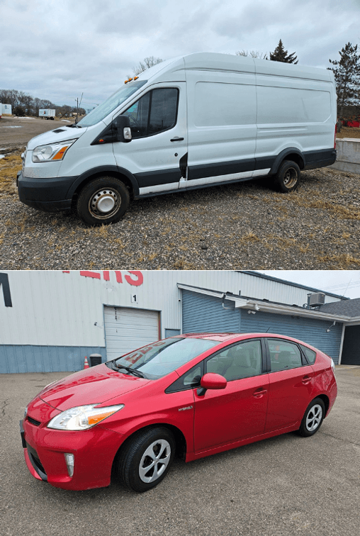 Image for 2015 Ford Transit & 2012 Toyota Prius