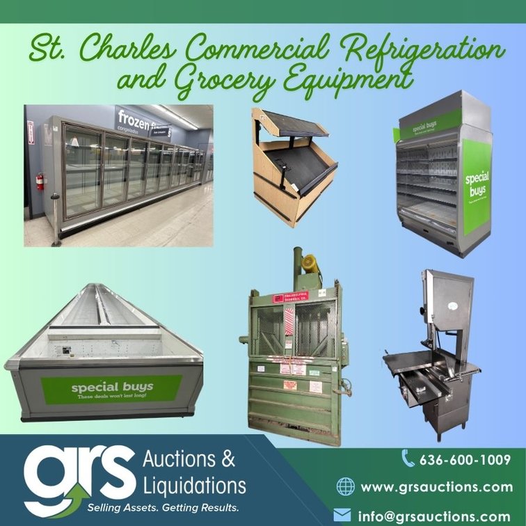 St. Charles Commercial Refrigeration & Grocery Equipment Auction — Walk-In Coolers, Freezers & Display Cases