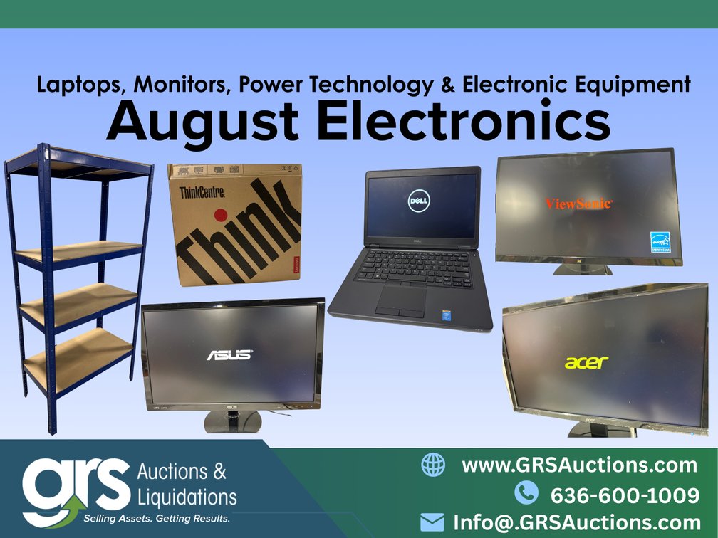 August Electrionics & Technology Online Auction | Laptops, Monitors & More!