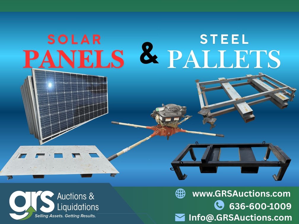 Industrial Warehouse Auction - Solar Panels & Steel Pallets