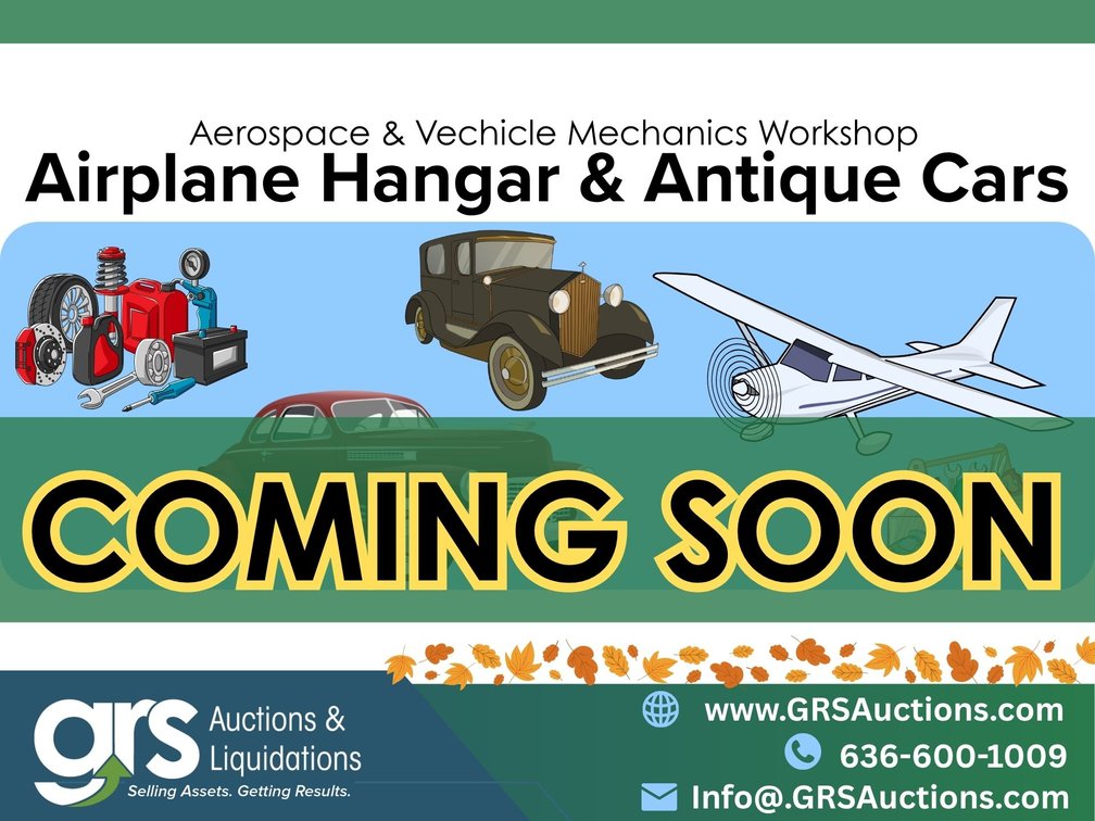 Airplane Hangar & Antique Cars - Online Auction St. Louis
