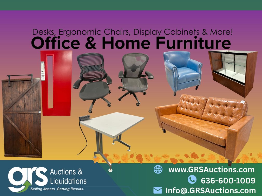 Surplus Office & Home Furniture Auction - Desks, Doors, Cabinets & More Clearance Asset Sale