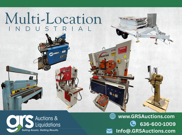 Image for Multi-Location Industrial Equipment Auction | Press Brake, Ironworker, Band Saws, Welders & Pipe Tools