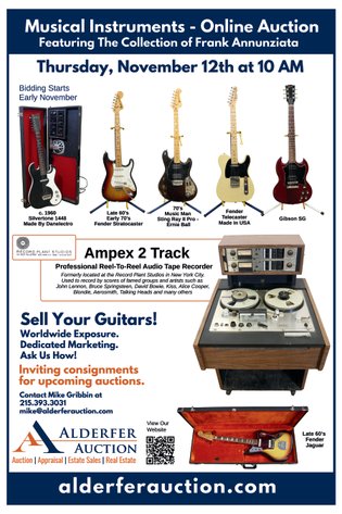 Image for Alderfer Auction at the Great American Guitar Show in Oaks, PA | November 7 and 8