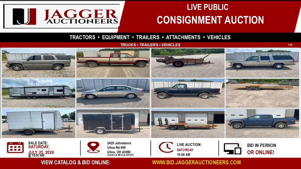 Image for JAGGER JULY 2026 EQUIPMENT CONSIGNMENT