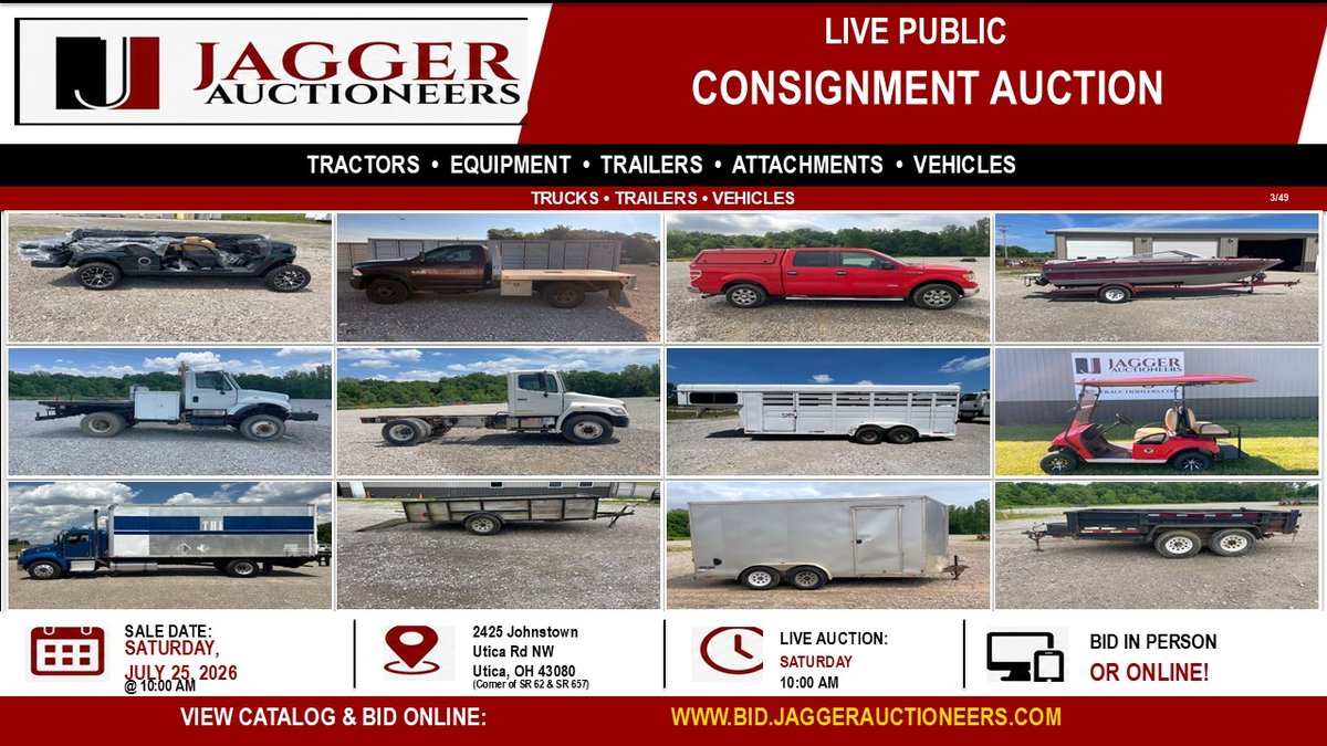 Image for JAGGER JULY 2026 EQUIPMENT CONSIGNMENT