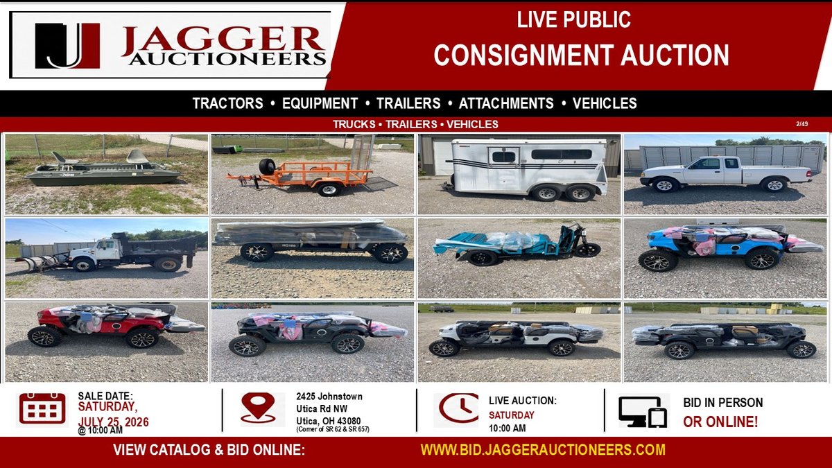 Image for JAGGER JULY 2026 EQUIPMENT CONSIGNMENT