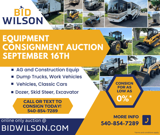 Image for September 2026 ONLINE ONLY Equipment Consignment Auction