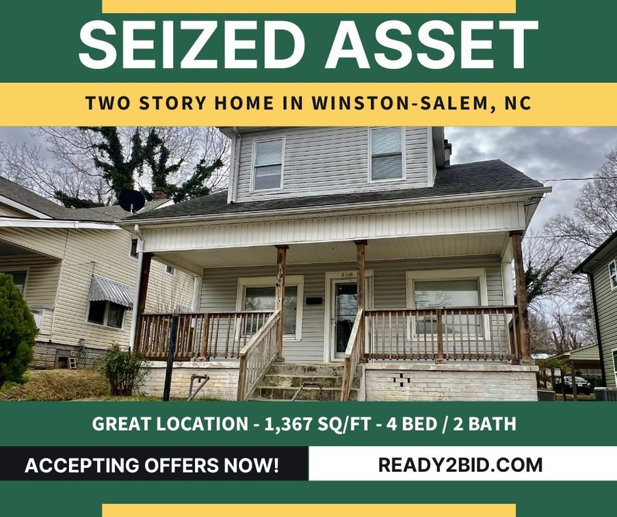 SEIZED ASSET: Charming Home in Winston-Salem, NC