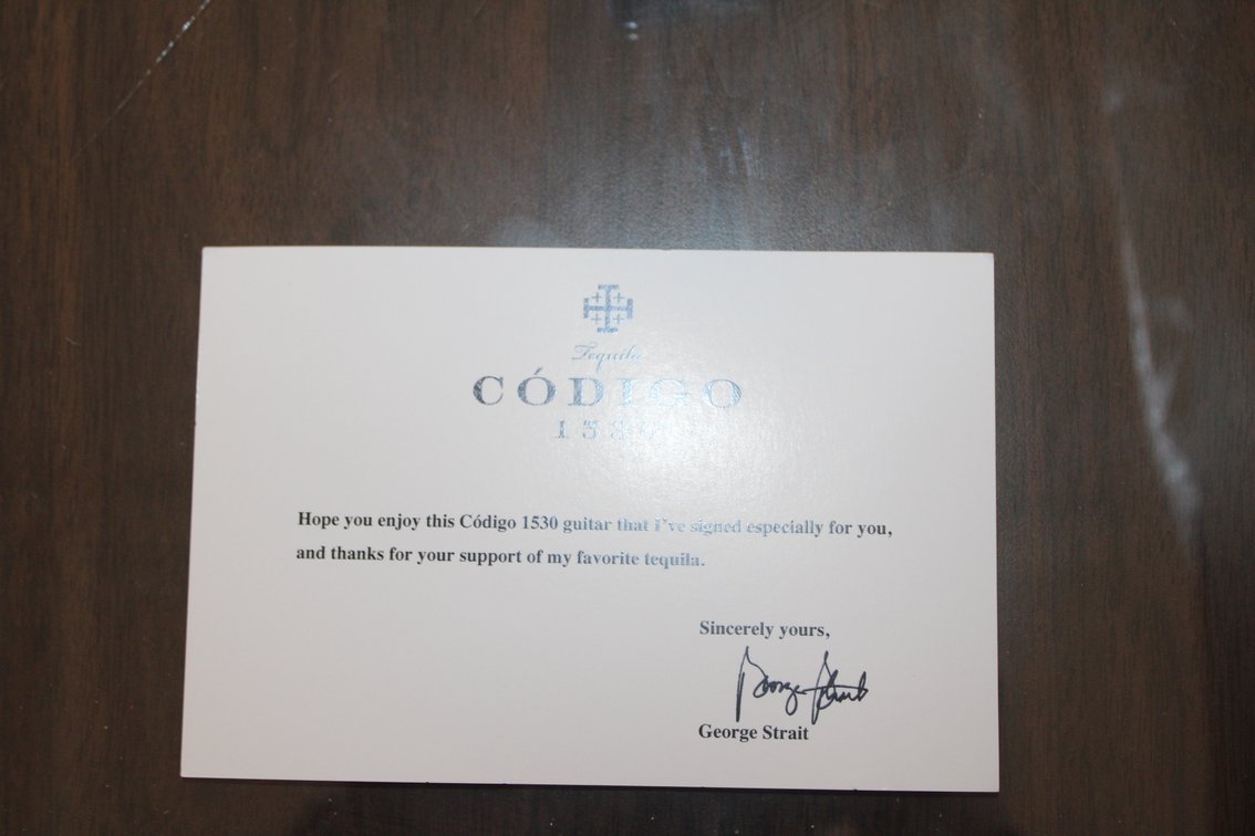 George Strait Código 1530 Tequila Signed Guitar