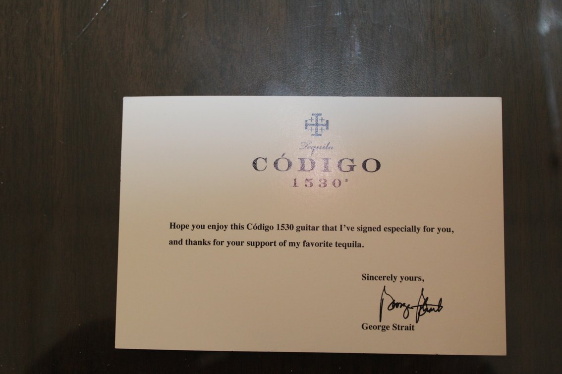 George Strait Código 1530 Tequila Signed Guitar
