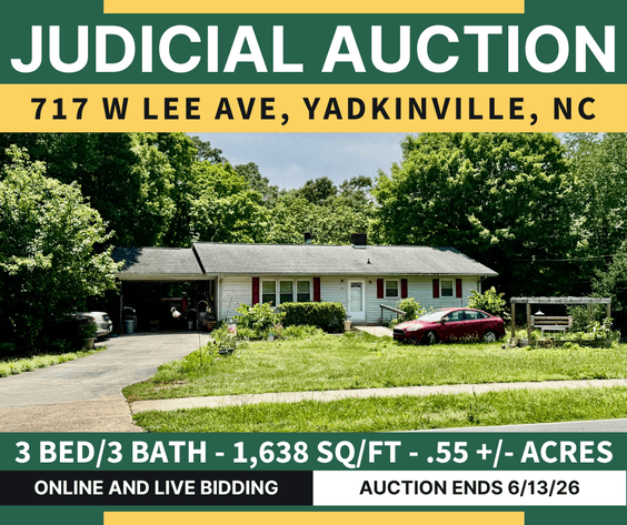Image for JUDICIAL AUCTION - 3 Bedroom Home in Yadkinville, NC