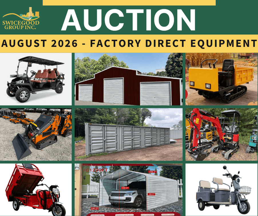 August '26 Factory Direct  Equipment Auction