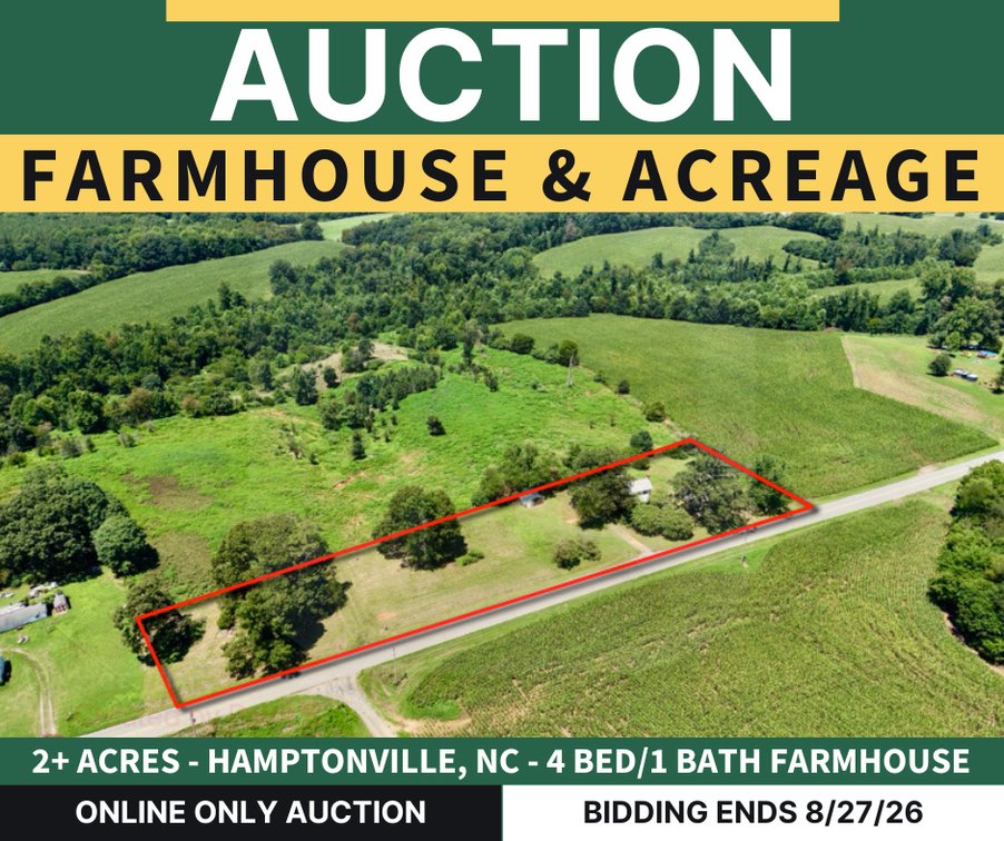 Farmhouse and 2 Acres in Hamptonville, NC