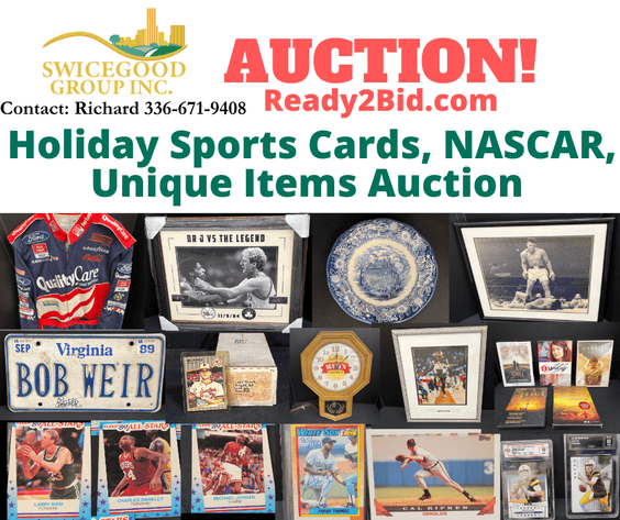 Image for Holiday Sports Cards, NASCAR, Unique Items Auction