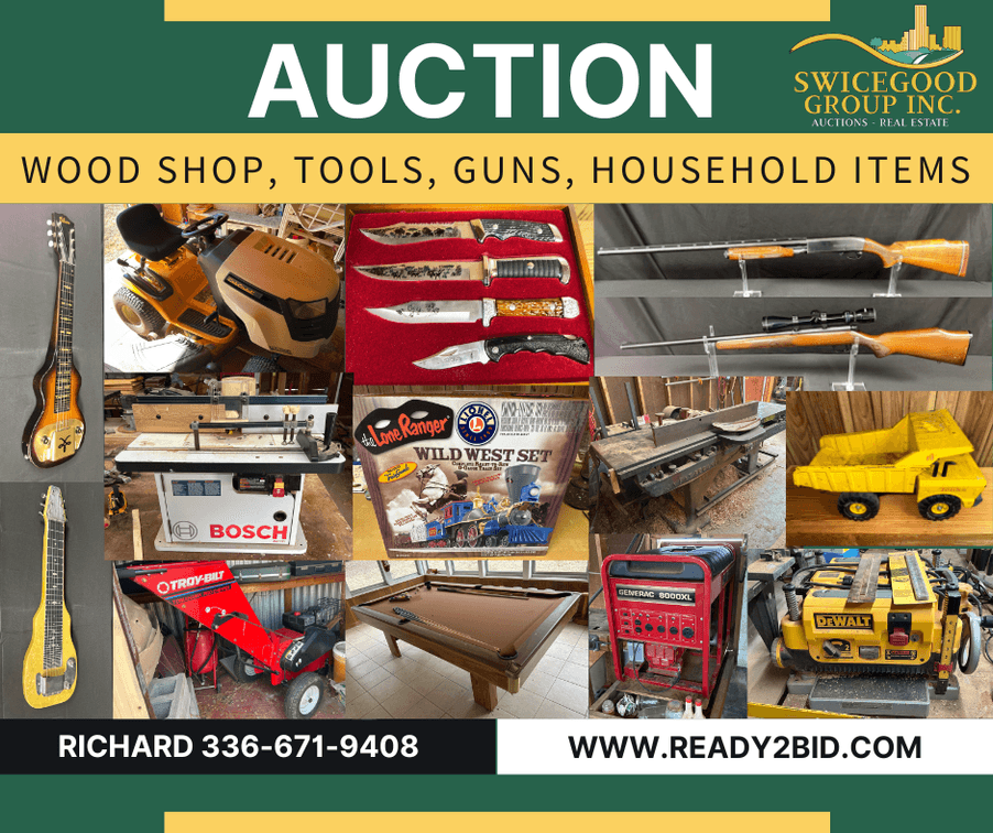 Wood Shop, Tools, Guns, Household Items Auction