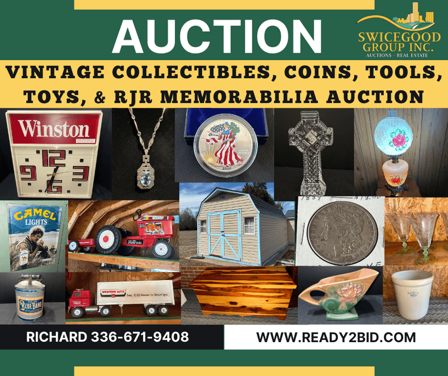Vintage Collectibles, Coins, Tools, Toys, & RJR Memorabilia Auction