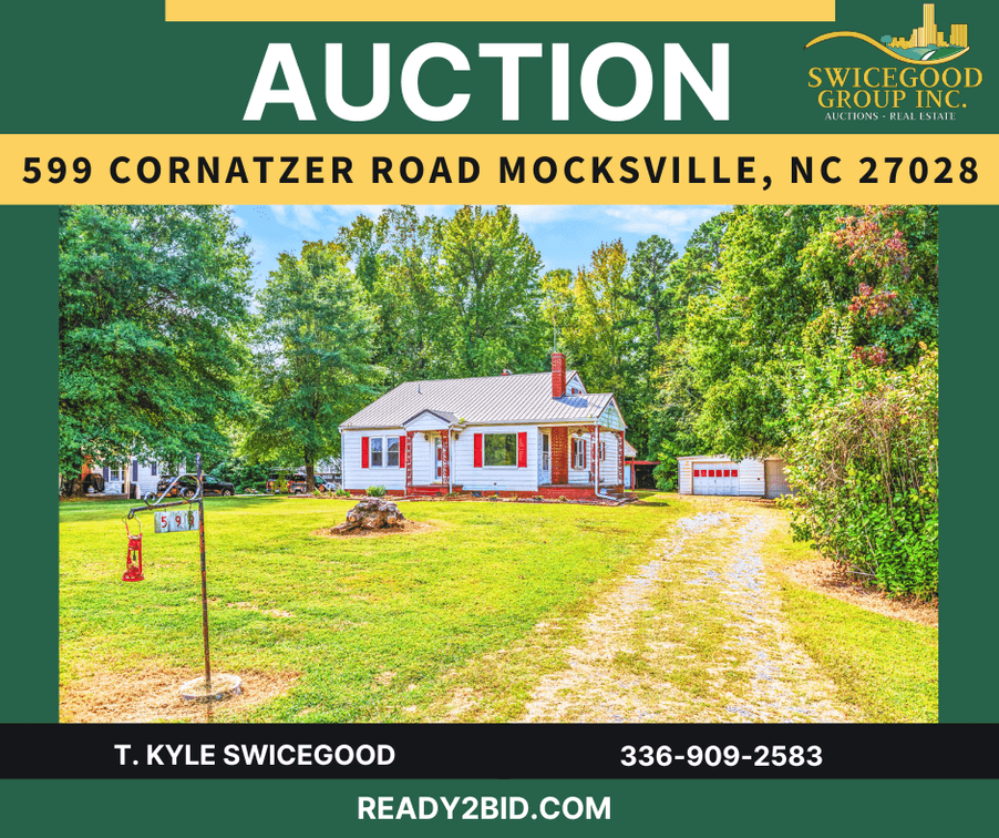 Mocksville Home on 1.64± Acres with Large Workshop