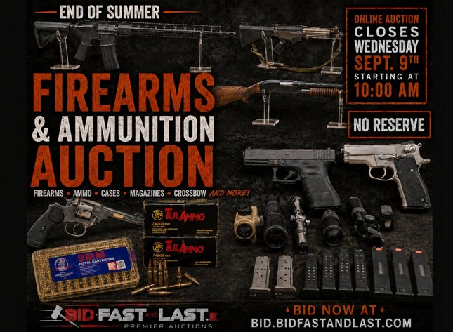 Image for End of Summer Firearms and Ammunition Auction