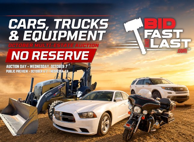 Image for Cars, Trucks & Equipment October No-Reserve Multi-Estate Auction