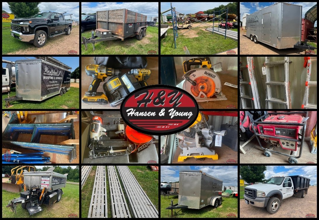 Image for Roofing Liquidation: Trucks, Trailers, Equipment & Tools - Prairie Farm, WI