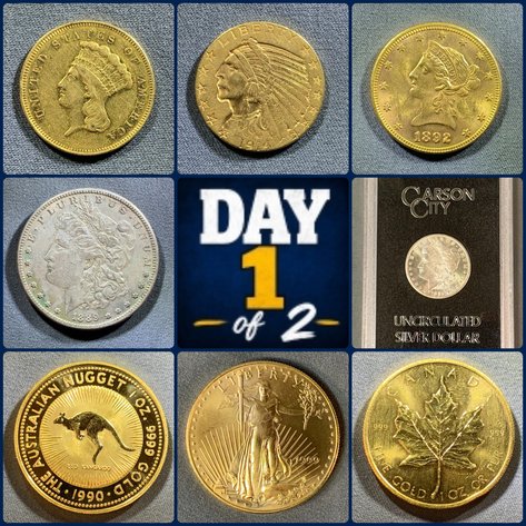 Image for Shinnston, WV - Huge Two-Day Single Owner Coin Auction - Day 1: Gold, Premium and Key Date Morgan Dollars
