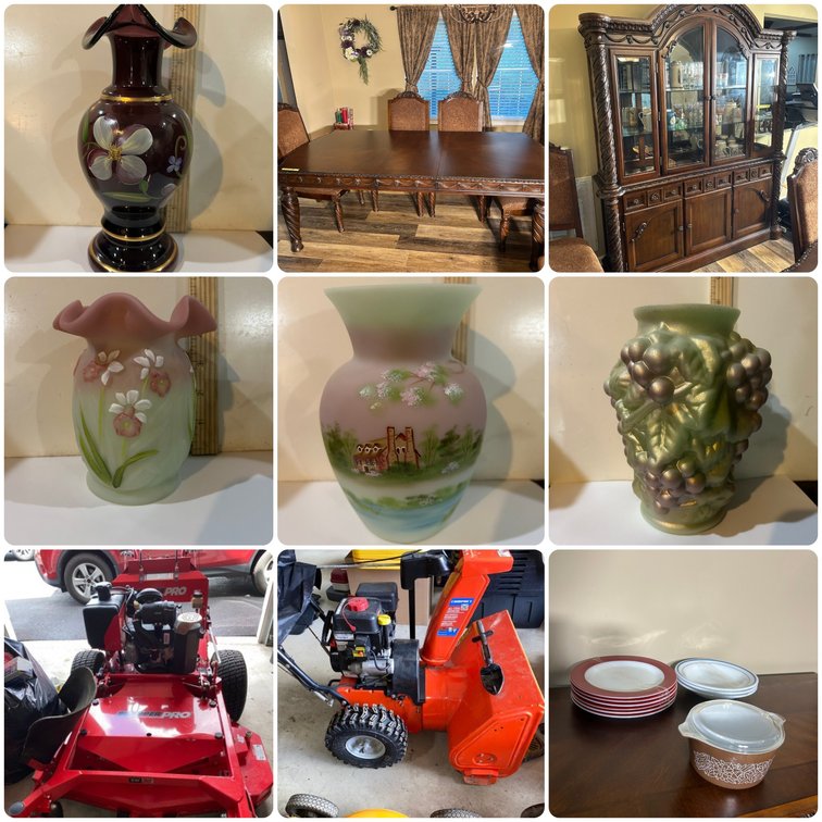 Image for Grafton, WV - Like New Snapper Mower, Quality Furniture, Fenton Glassware, Household Goods, Fishing Gear, and Tools