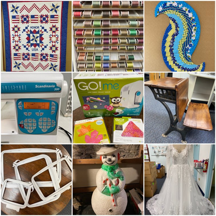 Image for Uniontown, PA -- Sew Special Alterations and Quilt Shop Inventory: Fixtures, Furnishings and Equipment! Antiques, Quilts, Table Runners, Material, Husqvarna, Viking, Singer, Pfaff Machines. Sewing Supplies.