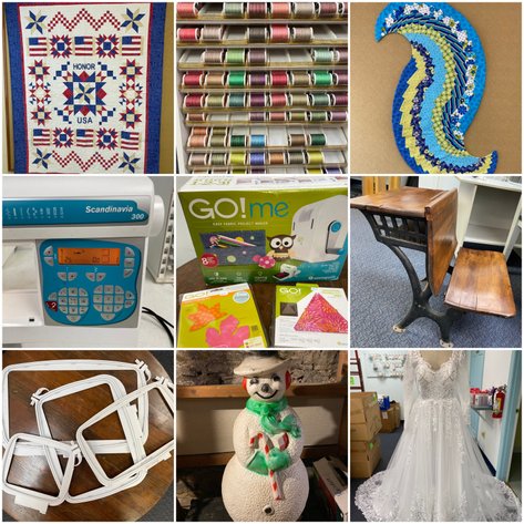 Image for Uniontown, PA -- Sew Special Alterations and Quilt Shop Inventory: Fixtures, Furnishings and Equipment! Antiques, Quilts, Table Runners, Material, Husqvarna, Viking, Singer, Pfaff Machines. Sewing Supplies.