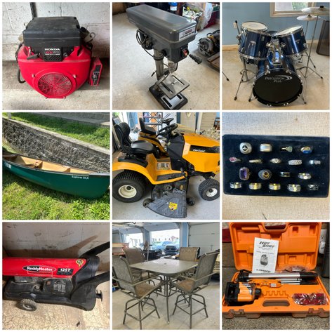 Image for Morgantown, WV – Quality Tools, Shop Items, Lawn Care, Blacksmiths Power Hammer, Jewelry, Home Furnishings; 2 Locations, One Owner!