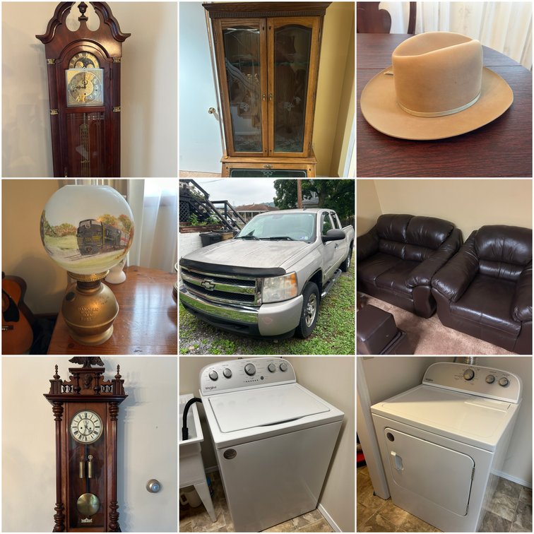 Image for Morgantown, WV - '08 Chevrolet Silverado, Quality Furniture, Clocks, Appliances, & Collectibles