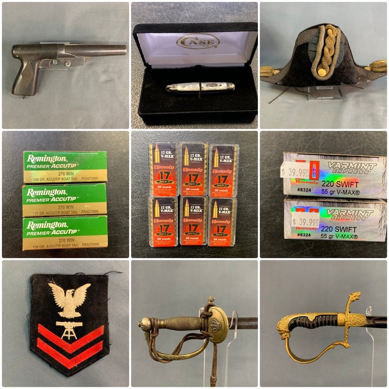 Image for Shinnston, WV - Spring 2026 Gun Auction: Over 600 Lots of Ammunition, Militaria, Swords, and Knives! Day 2 of 3!