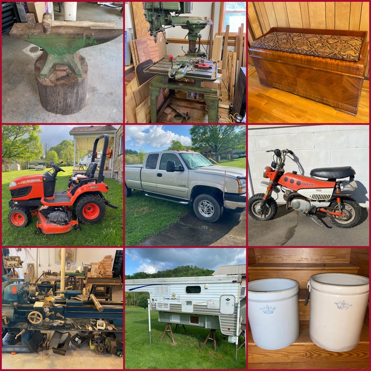 Image for Fairmont, WV – The Estate of Jackie O. Burton: Machine Shop, Woodworking Shop, Truck, Camper Coins, Household