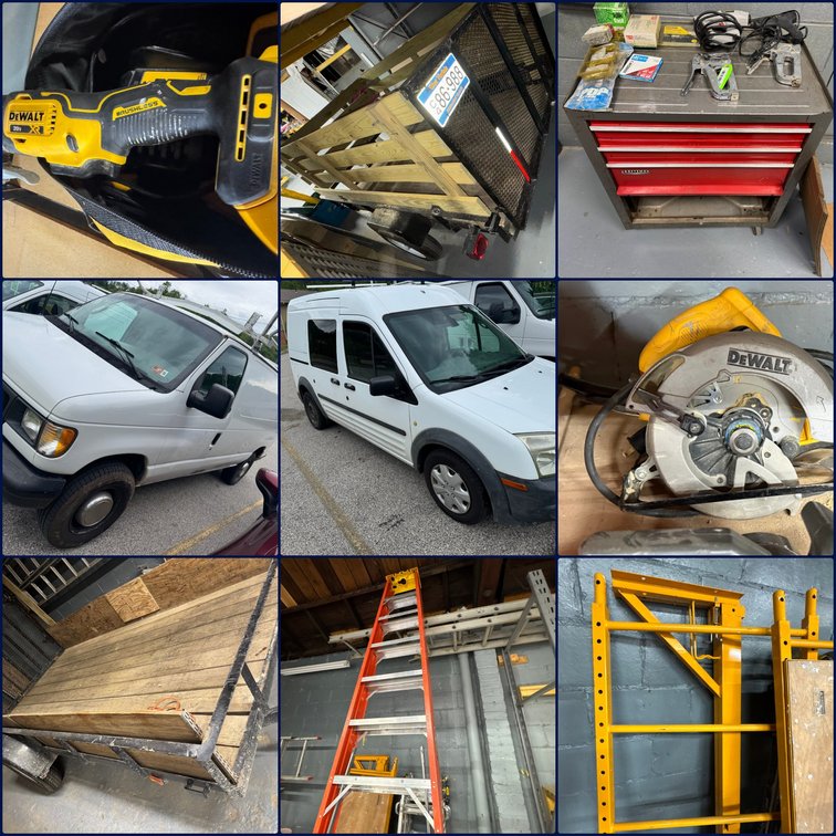 Image for Dunbar, WV – Total Business Liquidation – Vans, Trailers, Tools, Office Furniture and Supplies, and More!