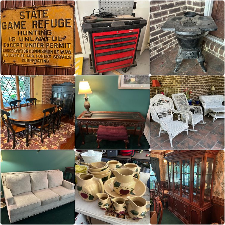 Image for Elkins, WV - Estate of Elaine Douglas - Furniture, Jewelry, Glassware, Tools, Patio & Garden Decor & More!
