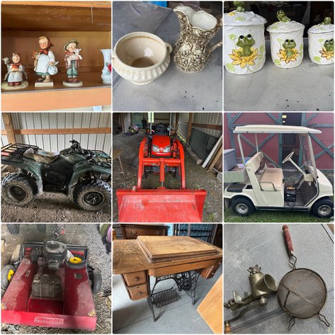 Image for Lewisburg, WV - Kubota Tractor, Four Wheeler, Trailers, Kayak, Golf Cart, Antique Tools, Decor, Tools, Furniture & MORE!