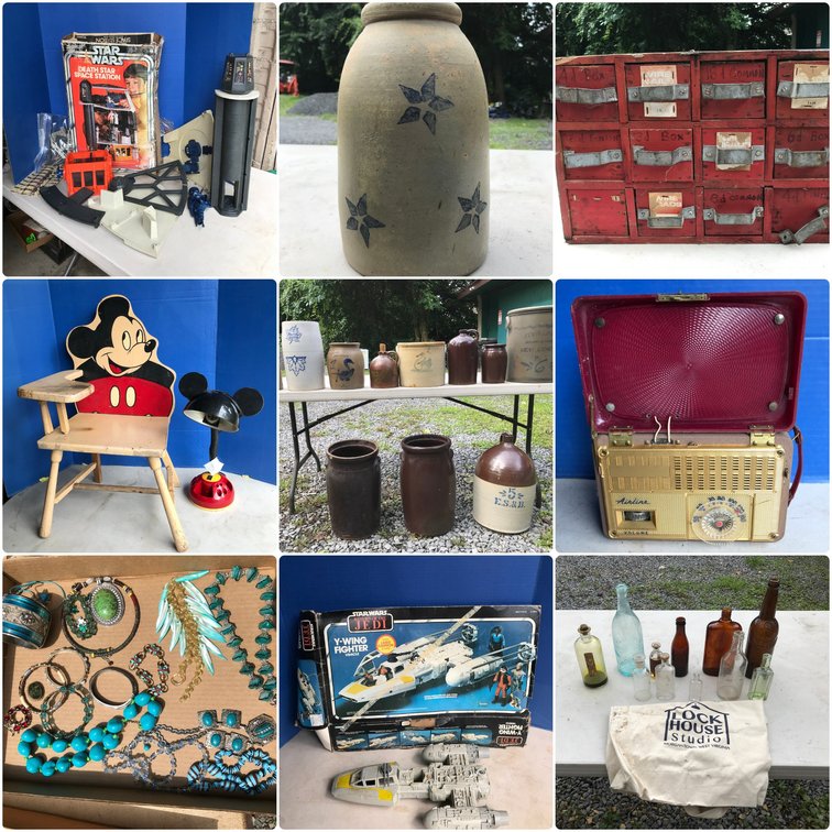 Image for Morgantown, WV - Over 300 Lots of Stoneware, Morgantown Pottery, Vintage Star Wars, Primitives & Collectibles