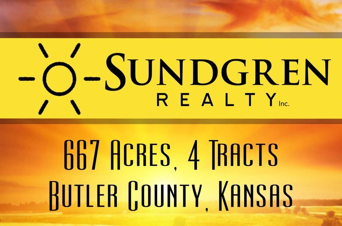 667 Acres Near El Dorado in Butler County, Kansas: 4 Tracts - Pasture, Oil Income, Recreation & Development Potential photo 1