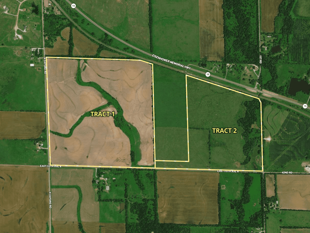 241.8 Acres: 2 Tracts Near Mulvane & Udall on the Sumner/Cowley County Line photo 1