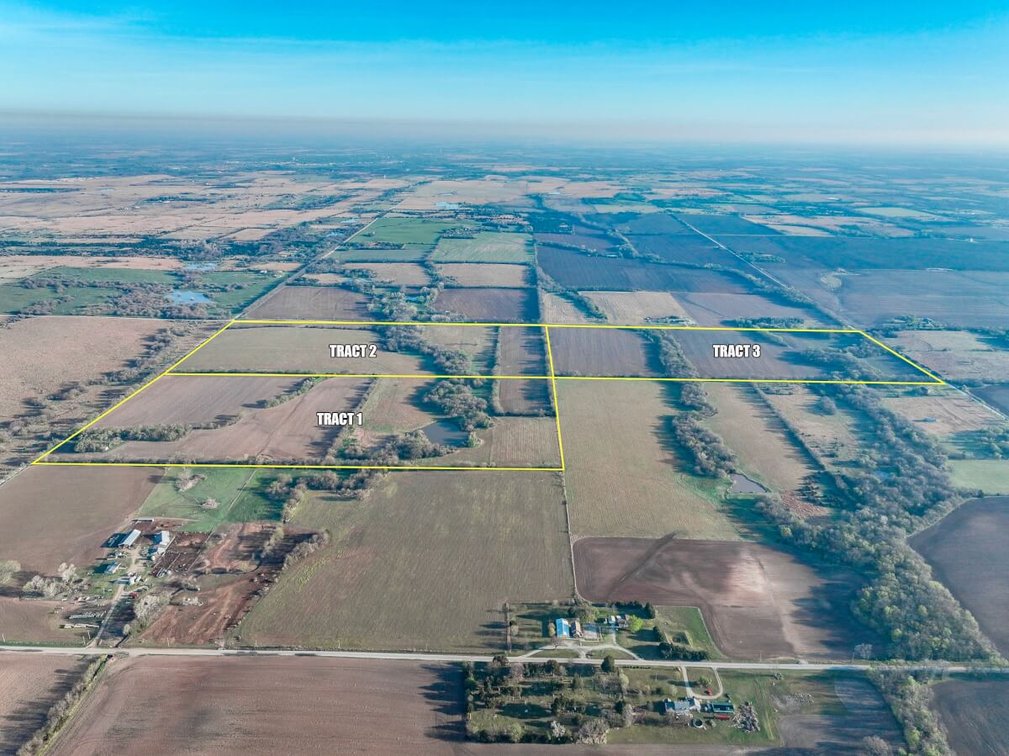(3) 80+- Acre Tracts South of Augusta – Water Meter, Farm Ground, Pasture, Pond, Creek & Trees photo 2