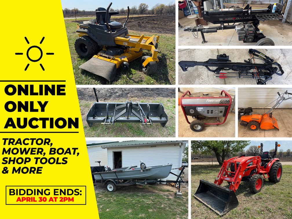 Tractor, Mower, Boat, Shop Tools & More - Near Fall River KS photo 1