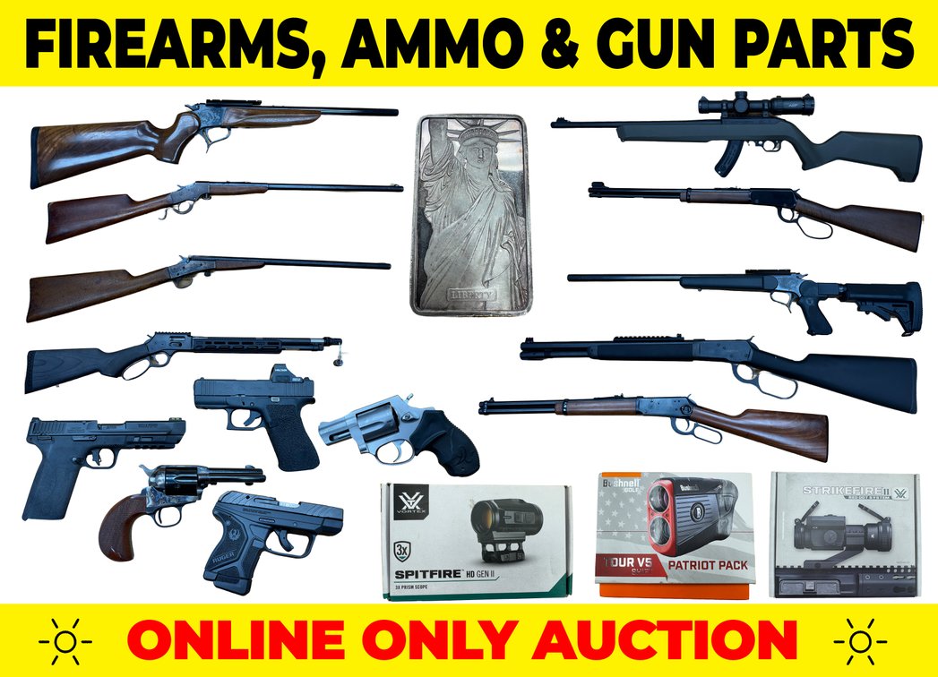 Guns, Ammo, Parts & Silver Bars - Online Only Auction photo 1