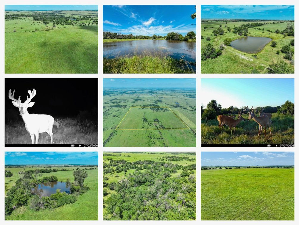 158 Acres Pasture, Ponds, Trees & Kansas Whitetail Deer – Elk County, Kansas photo 1