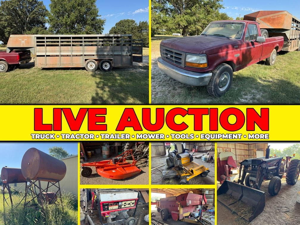 Truck, Stock Trailer, Tractor, Mower, Tools, Equipment and More – LIVE AUCTION photo 1