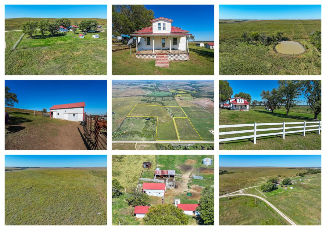 115.8 Acres Farm House, Barns & Pasture near Toronto in Greenwood County, Kansas photo 1