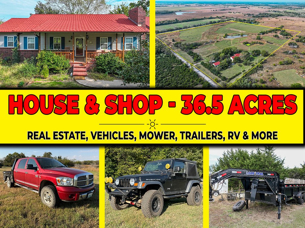 Home on 36.5 Acres Southeast of Augusta, Vehicles, and Trailers  photo 1