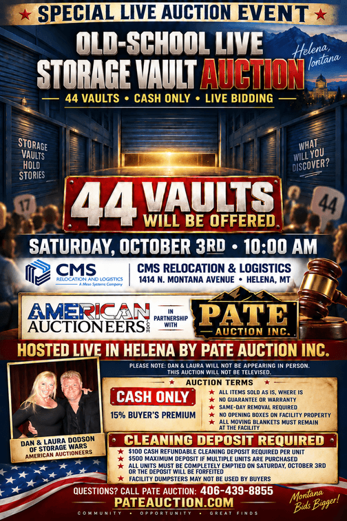 Image for Special Event! Live Storage Vault Auction ~ 44 Vaults Will Be Offered