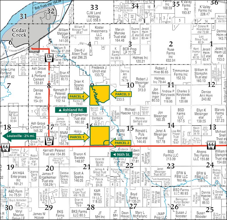 Image for Cass Co., NE - 291.17 Ac., m/l (090-0255)