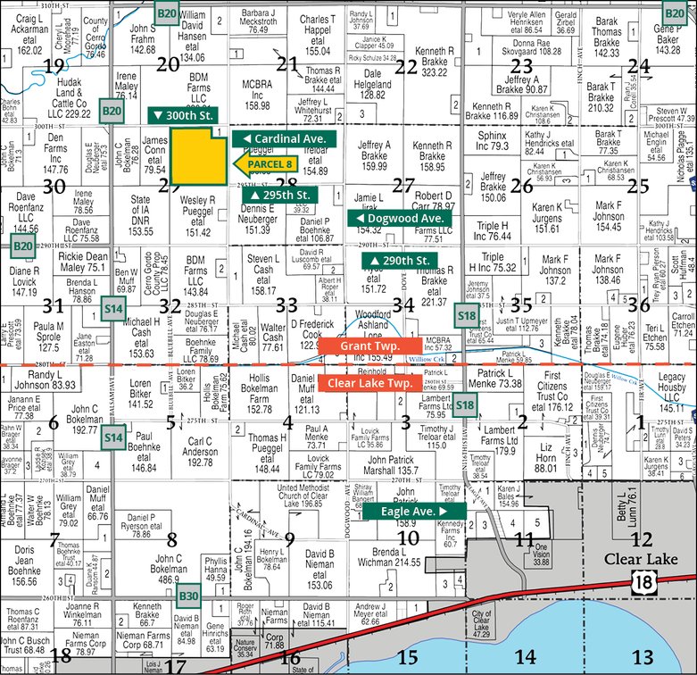 Image for Winnebago & Cerro Gordo Co., IA - 780.76 Ac., m/l (020-0611)